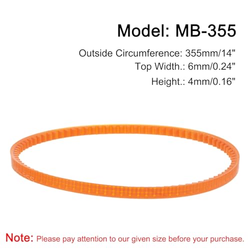 uxcell 4pcs MB Series Standard Sewing Machine Belts MB-355 Motor Drive V Belt, 355mm / 14" Outside Circumference - size: MB-355