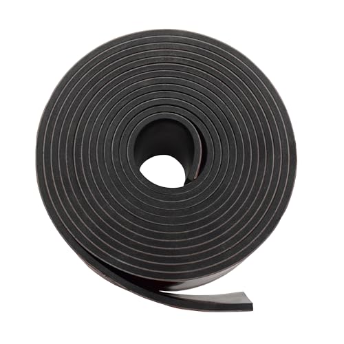 DEVNOL Self-Adhesive Neoprene Rubber Strips 1/8" Thick x 3” Wide x 12' Long, Sealing, Cushioning, Weather Stripping, Gaskets, and DIY Projects, Weatherproof - color: red adhesive backing, size: 1/8" x 3" x 12'