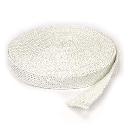 Lynn Manufacturing High Temperature Flat Gasket Tape, 1000F, White, Boiler & Furnace, 1'' x 1/8'' x 25ft, 9460
