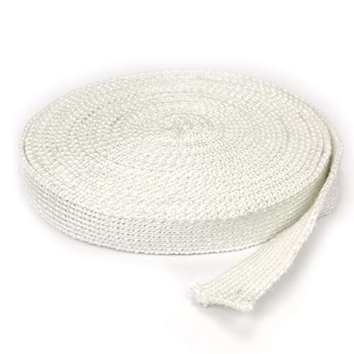 Lynn Manufacturing High Temperature Flat Gasket Tape, 1000F, White, Boiler & Furnace, 1'' x 1/8'' x 25ft, 9460