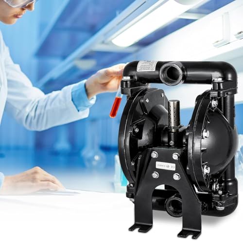 VEVOR Air-Operated Double Diaphragm Pump 1 inch Inlet Outlet Aluminum 22 GPM Max 100PSI, Nitrile Diaphragm, QBY4-25L-1inch-22 - size: 22GPM