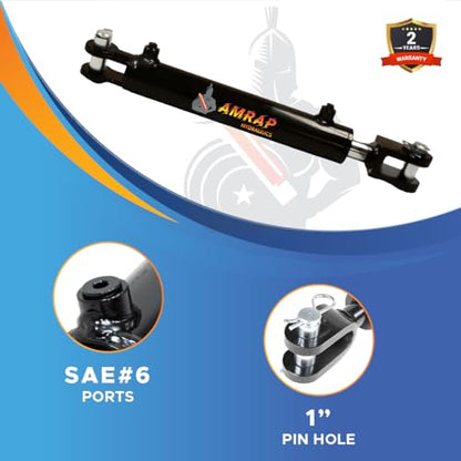 2x20 Hydraulic Cylinder - 2" Bore 20" Stroke Double Acting Welded Clevis Hydraulic Cylinder 3000 PSI Retracted: 30.25", Extended: 50.25", SAE #6 - size: 2x20-SAE