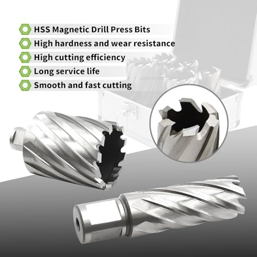 6Pcs Annular Cutter Set 7/8"- 2" with 3/4 Inch Welded Shank - size: 2" cutting depth, style: 6Pcs