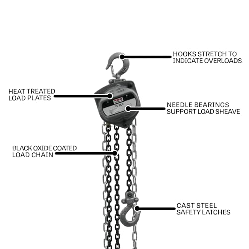 JET 1/2-Ton Hand Chain Hoist, 10' Lift (Model S90-050-10) - size: 1/2 Ton, style: 10' Lift