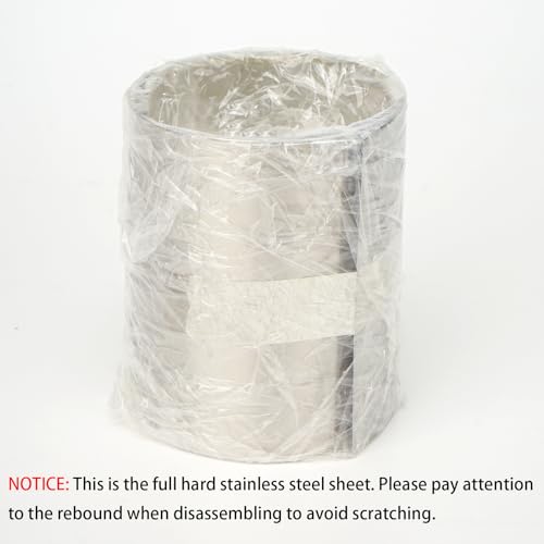 Vigorous 304 Stainless Steel Foil Roll, 4" x 10Ft Stainless Steel Sheet, Full Hard, 0.2mm Thick Stainless Steel Flashing for DIY, Arts & Crafts Project, Decoration, Protection, Kitchen and Bath - size: 4" x 10Ft