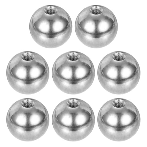PATIKIL M4x20mm Ball Nuts Knob, 8 Pcs Female Thread 304 Stainless Steel Round Blind Hole Screw Cap Cover for Lighting Machinery DIY Decoration, Silver - size: M4x20mm