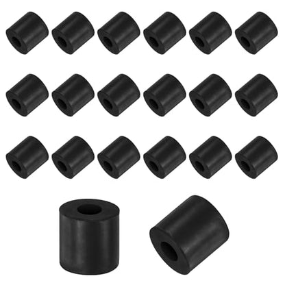 M METERXITY 20-Pack Rubber Spacer 0.31" ID 0.79" OD 0.79" Thick Neoprene Anti Vibration Pads Round Isolation Washers Bushings for Cars/Boats/Home/Machinery, Shock Noise Reduction Pads [Black] - size: 0.31" x 0.79" x 0.79"