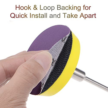 uxcell 30Pcs 3-Inch Purple Sanding Discs 150 Grits Hook and Loop Professional Aluminum Oxide Sand Paper Wet Dry Polish for Wood Metal Paint Finishing - style: 150 Grit