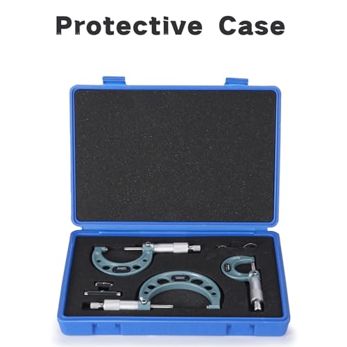 REXBETI Outside Micrometer, Ultra-Precision Carbide Tipped Measuring Tool - size: 0-3" Range
