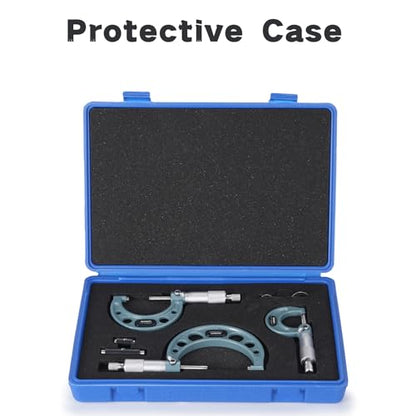 REXBETI Outside Micrometer, Ultra-Precision Carbide Tipped Measuring Tool - size: 0-3" Range