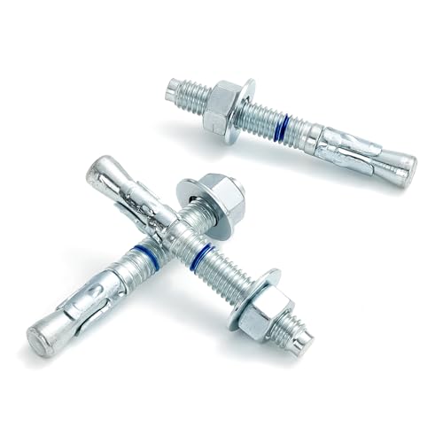 3/8" x 3" Concrete Anchors (200 Pack) 3/8 inch Wedge Anchors Bolts Zinc Plated