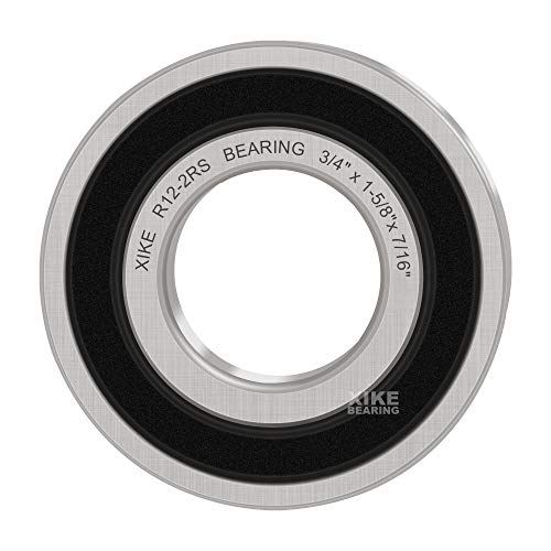 XIKE R12-2RS Sealed Deep Groove Ball Bearings, 9.525x19.05x5.556 mm, 10-Pack - size: R12-2RS - 9.525x19.05x5.556 mm