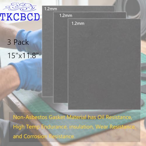 1.2mm 15"x11.8"Non Asbestos Gaskets Materials Sheet Set 3 Pack