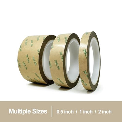 Gizmo Dorks 300LSE Double Sided Tape, Heavy Duty Clear Adhesive, 2 in x 36 ft, Heat Resistant, Waterproof, for Picture Hanging, LED Strips, DIY Crafts, Car Décor, Electronics (Pack of 2) - size: 2 inch x 36 feet (Pack of 2)