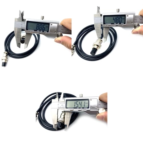 3.28 ft GX12 6 Pin Double Female Cable, GX12 6Pins Double Female Head Aviation Cordset Electrical Connector Panel Mount Circular Metal Adapter Cordset for Ships 5A 125V 24AWG (1meter) - size: GX12 6Pin