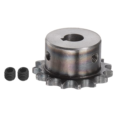 HARFINGTON Roller Chain Sprocket 15T Pitch 3/8" 12mm Bore A3 Carbon Steel