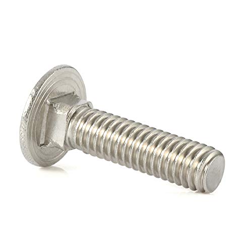 5/16-18 x 1-1/2" Carriage Bolts, Stainless Steel 18-8 (304), Round Head, Square Neck, Fully Threaded, 20 PCS - color: Silver, size: 5/16-18 x 1-1/2"