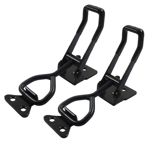 2 Pack Toggle Latch Clamp 4003, Adjustable 304 Stainless Steel Quick Release Hasp for Smoker Lids, Tool Boxes & Cabinets, Includes Mounting Hardware, Black - size: 4003
