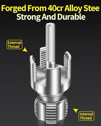 2-Piece PVC Pipe Threading Tool, 1/2 and 3/4 Inch - size: 1/2+3/4