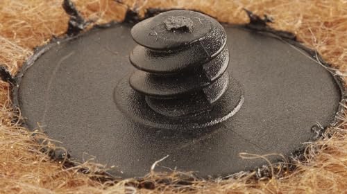 Weiler 51535 Tiger 3" Diameter, Coarse Grade, General Purpose, Non-Woven Surface Conditioning, Brown Plastic Button Style Disc (Pack of 25) - size: Coarse (Brown), style: Pack of 25