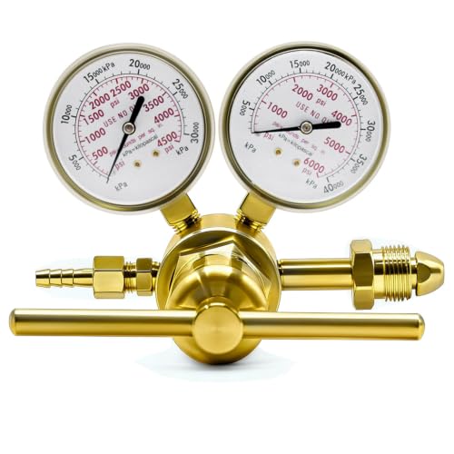 High Pressure Nitrogen Regulator,0-4500PSI,CGA580 Inlet - color: 0-4500 Psi