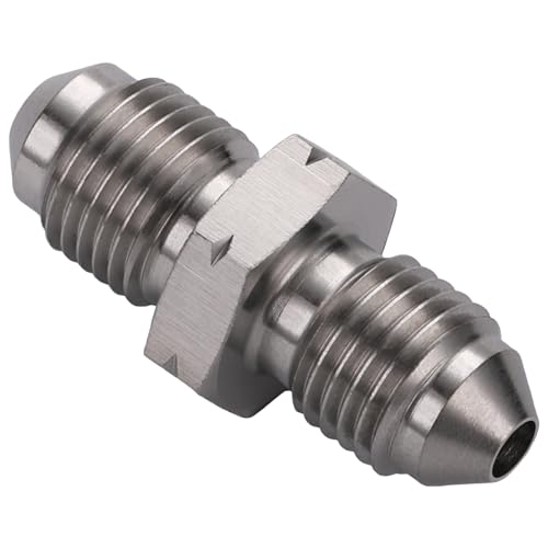 3AN Male to M10x1.0 Male Stainless Steel Brake Clutch Fuel Oil Fitting Adapter Coupler - size: 3AN to M10x1.0