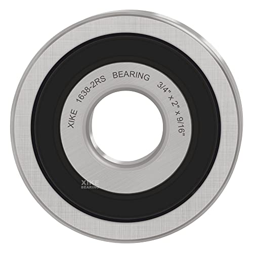 XIKE 4 Pcs 1638-2RS Bearings 3/4"x2"x9/16, Double Rubber Seals. - size: 1638-2RS Size 3/4"x2"x9/16"