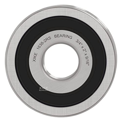XIKE 4 Pcs 1638-2RS Bearings 3/4"x2"x9/16, Double Rubber Seals. - size: 1638-2RS Size 3/4"x2"x9/16"