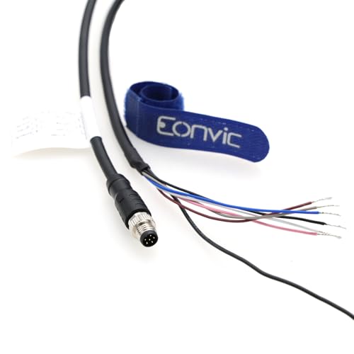M8 6 Pin A Code Male to Open Aviation Sensor Cable Waterproof Shielded Electrical Cable for Industrial Automation Control Fieldbus Network - color: 6pin Male to Open, size: 1m