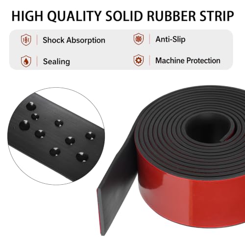 Self-Adhesive Solid Rubber Strip - 2" W x 1/8" T x 120" L - size: 2" Wide x 1/8" Thick x 10' Long