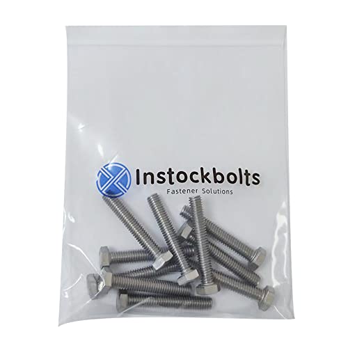 3/8-16 × 2" Hex Head Screw Bolt, 304 Stainless Steel 18-8, Full Thread, Coarse Thread UNC, ASME B18.2.1, 10 Pcs-Pack - size: 3/8-16 × 2" (10pcs)