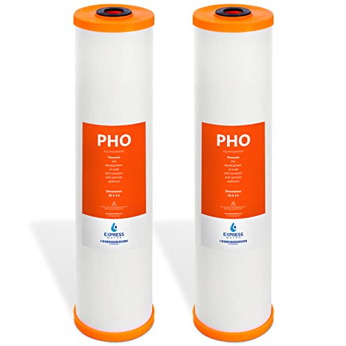 Express Water Polyphosphate Anti-Scale Water Replacement Filter – Whole House Replacement Water Filter – PHO High Capacity Water Filter – 4.5” x 20” inch – 2 Pack - size: 2, style: Individual Filters
