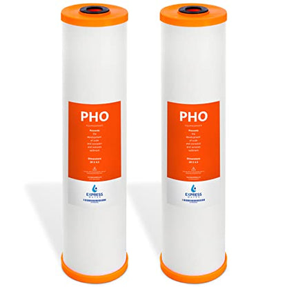 Express Water Polyphosphate Anti-Scale Water Replacement Filter – Whole House Replacement Water Filter – PHO High Capacity Water Filter – 4.5” x 20” inch – 2 Pack - size: 2, style: Individual Filters
