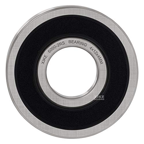 XIKE 6000-2RS Sealed Deep Groove Ball Bearings, 10x26x8 mm, 10-Pack - size: 6000-2RS - 10x26x8 mm