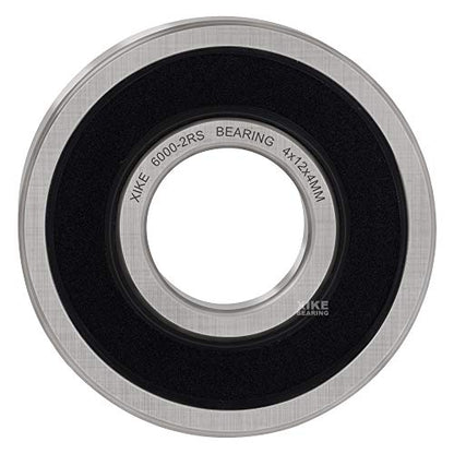 XIKE 6000-2RS Sealed Deep Groove Ball Bearings, 10x26x8 mm, 10-Pack - size: 6000-2RS - 10x26x8 mm