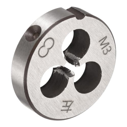 M3 x 0.5 Round Threading Die Left Hand Alloy Steel - size: M3 x 0.5