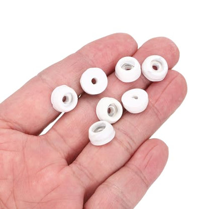 uxcell 8Pcs Rubber Bumper Feet, 0.24" H X0.43 W Round Pads with Stainless Steel Washer and Screws for Furniture, Appliances, Electronics - size: 0.24" H x0.43" W