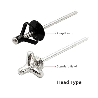 50Pcs Trifold Aluminum Exploding Blind Rivets, Silver, 1/4"x1" - color: Silver, size: 1/4"x1"