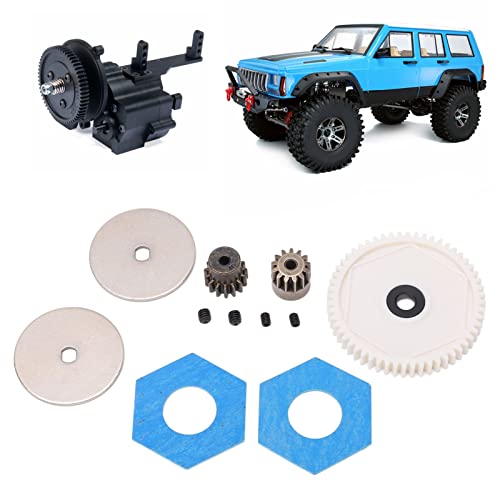 Metal 56T Spur Gear, Small Lightweight Gear Set with 13T 15T Gears for Axial SCX10 RC Crawler Car, Strong Wear (White) - color: White