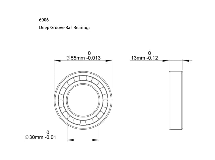 5Pcs 6006 Deep Groove Ball Bearings - 30x55x13mm, High Speed Double Shielded Sealed Roller Bearings for Wheels,ousehold Appliances,Agricultural Equipment,Machine Tools(2RS, 6006) - size: 6006, style: 2RS