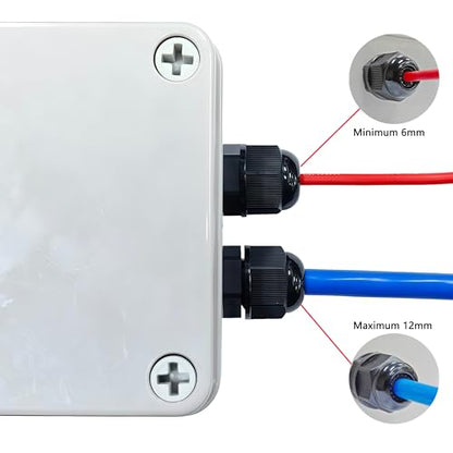10 Pcs 1/2" NPT Cable Gland 6-12mm Waterproof IP68 Nylon PA66 Connector - size: NPT 3/4"(10Pcs)
