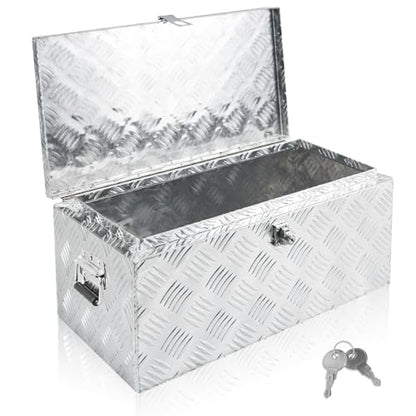 32x12x14 Inch Heavy Duty Pickup Storage Box Diamond Plate Portable Toolboxes Aluminum Underbody Truck Tool Box with Buckle Lock and Keys Suitable for Truck Bed Pickup RV Trailer - size: 32" L x12" W x14" H