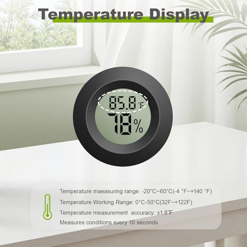 4-Pack Mini Hygrometer Thermometer, Indoor Temperature Humidity Monitor