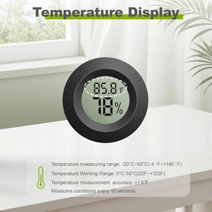 4-Pack Mini Hygrometer Thermometer, Indoor Temperature Humidity Monitor