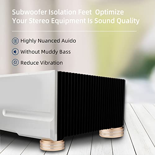 Audio Isolation Feet Aluminum Load 400KG Amplifier Feet 58 * 22MM(4Pcs) - color: Gold