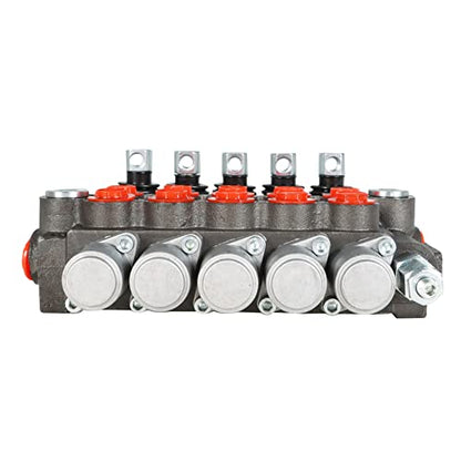 5 Spool 13GPM Hydraulic Directional Control Valve, 3600PSI SAE Ports