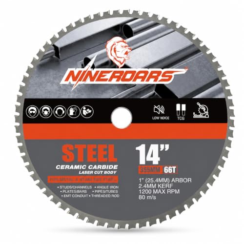 14 Inch 66T Carbide Metal Cutting Saw Blade for Steel - size: 14 Inch-66T