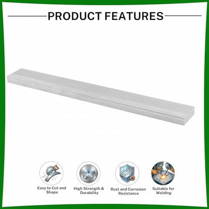 6061 Aluminum Flat Bar, 0.3" Thickness X 1" Width X 8" Length Aluminum Flat Plate, Solid Aluminum Bar for Crafting, Industrial Building - size: 0.3" X 1" X 8"