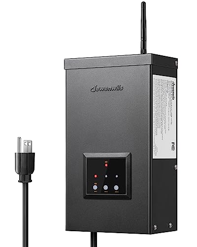 DEWENWILS Smart Low Voltage Landscape Transformer 300W, 3 Independent Outputs, 120V AC to 12V/14V AC, Landscape Lighting Transformer with Schedule & Timer, Compatible with Alexa & Google Assistant - style: Metal 300W