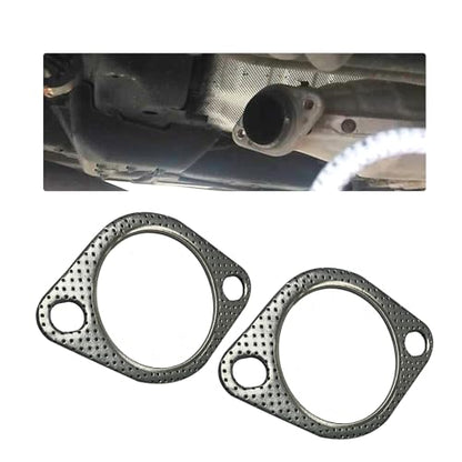 2 PCS Car Exhaust Gasket,2.15 Inch Reinforced High Temperature Gasket Exhaust Flange Gasket Car Accessories,Exhaust Flange Gasket for Most Cars Trucks - size: 2.15 In